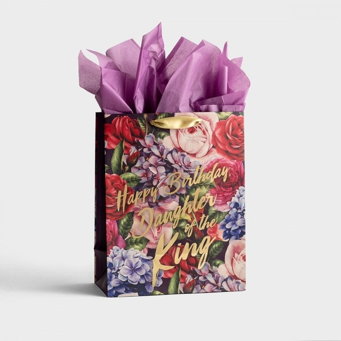 Gift Bag-Specialty-Birthday-Daughter Of The King-Romans 8:16-Large