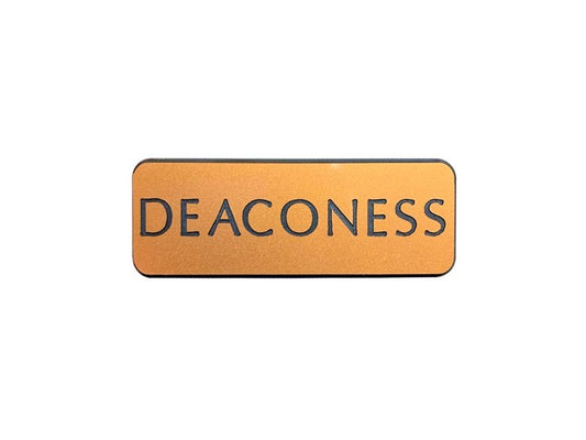 Badge-Contemporary-Deaconess-Gold/Black-Pin Back