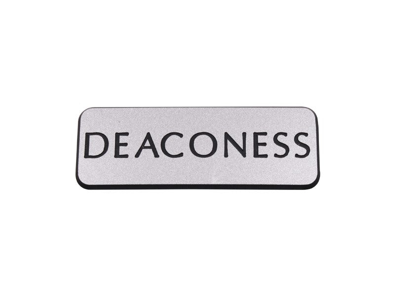 Badge-Contemporary-Deaconess-Silver/Black-Pin Back