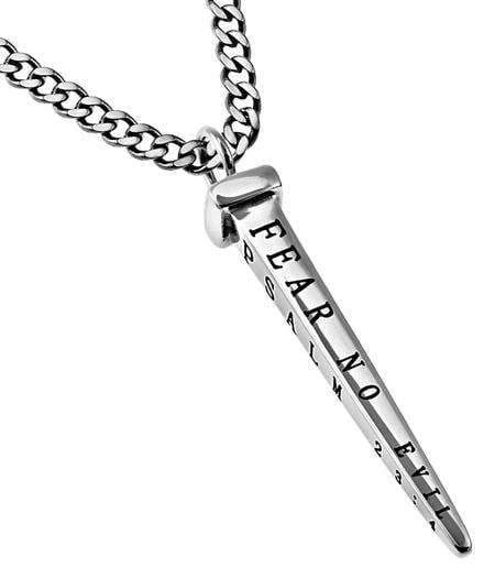 Necklace-Nail-Fear No Evil (Psalm 23:4) (24")