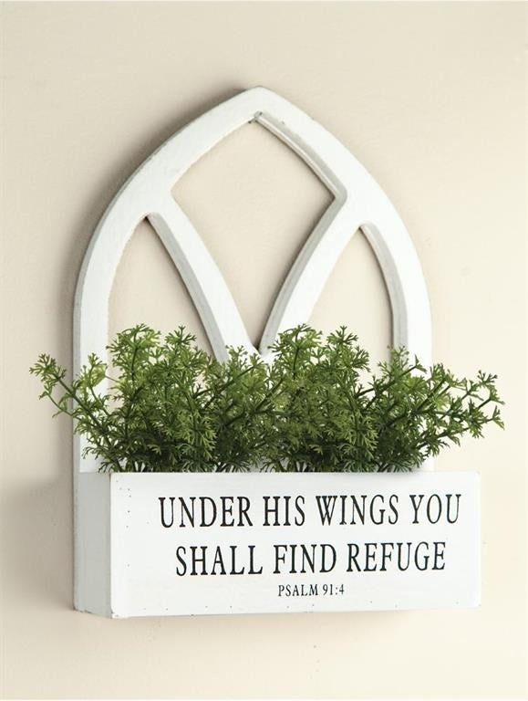 Window Box Planter-Under His Wings (8.25" x 2.75" x 11.75") (Set Of 2)