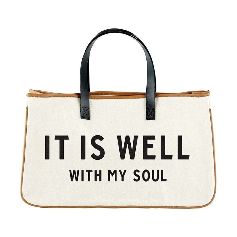 Tote Bag-It Is Well With My Soul (20" X 11")-Canvas