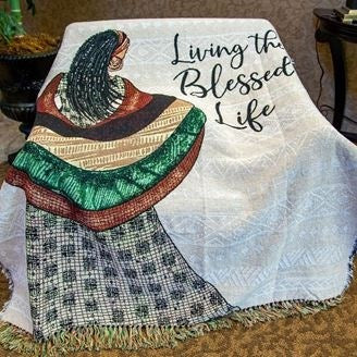 Throw-Living The Blessed Life (4' x 5')