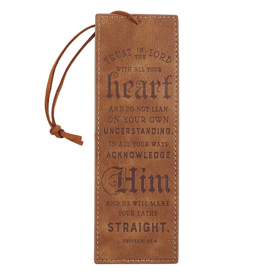 Bookmark-Pagemarker-Trust In The Lord-Luxleather-Brown