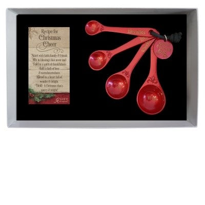 Measuring Spoons-Christmas Cheer-Red (Set Of 4)