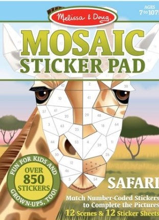 Sticker Pad-Safari Animals-Mosaic (720+ Stickers) (Ages 5+)