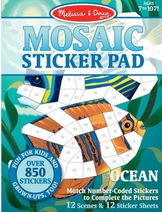 Sticker Pad-Ocean-Mosaic (720+ Stickers) (Ages 5+)