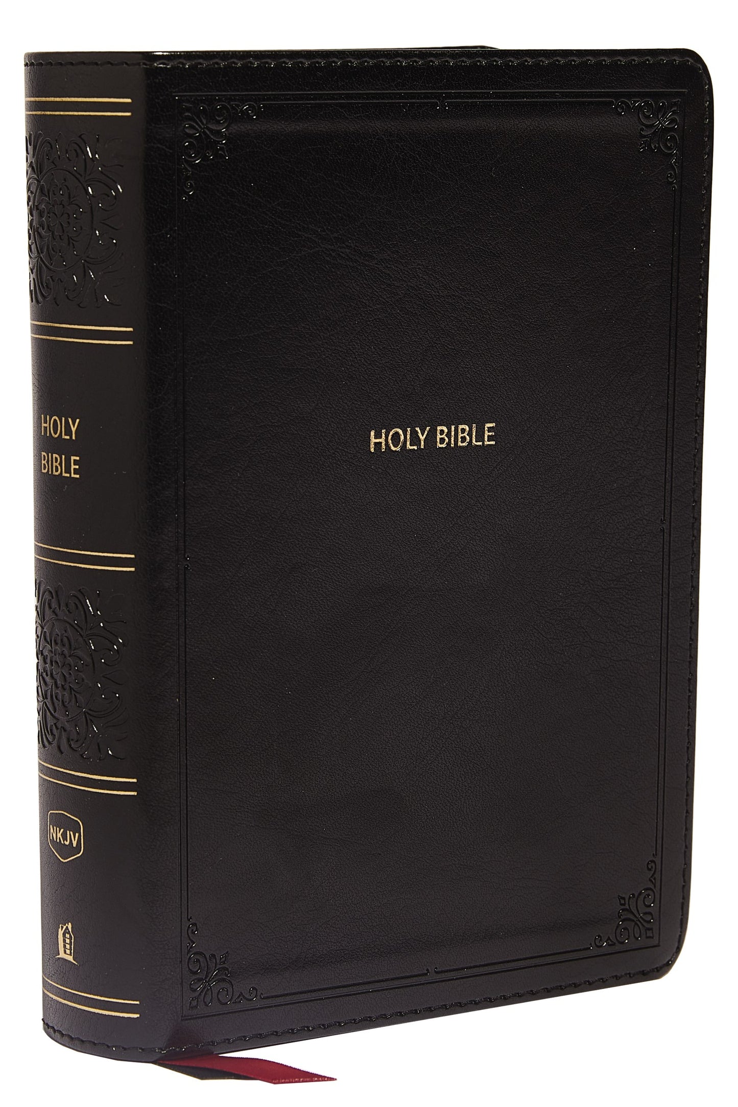 NKJV Compact Reference Bible (Comfort Print)-Black Leathersoft