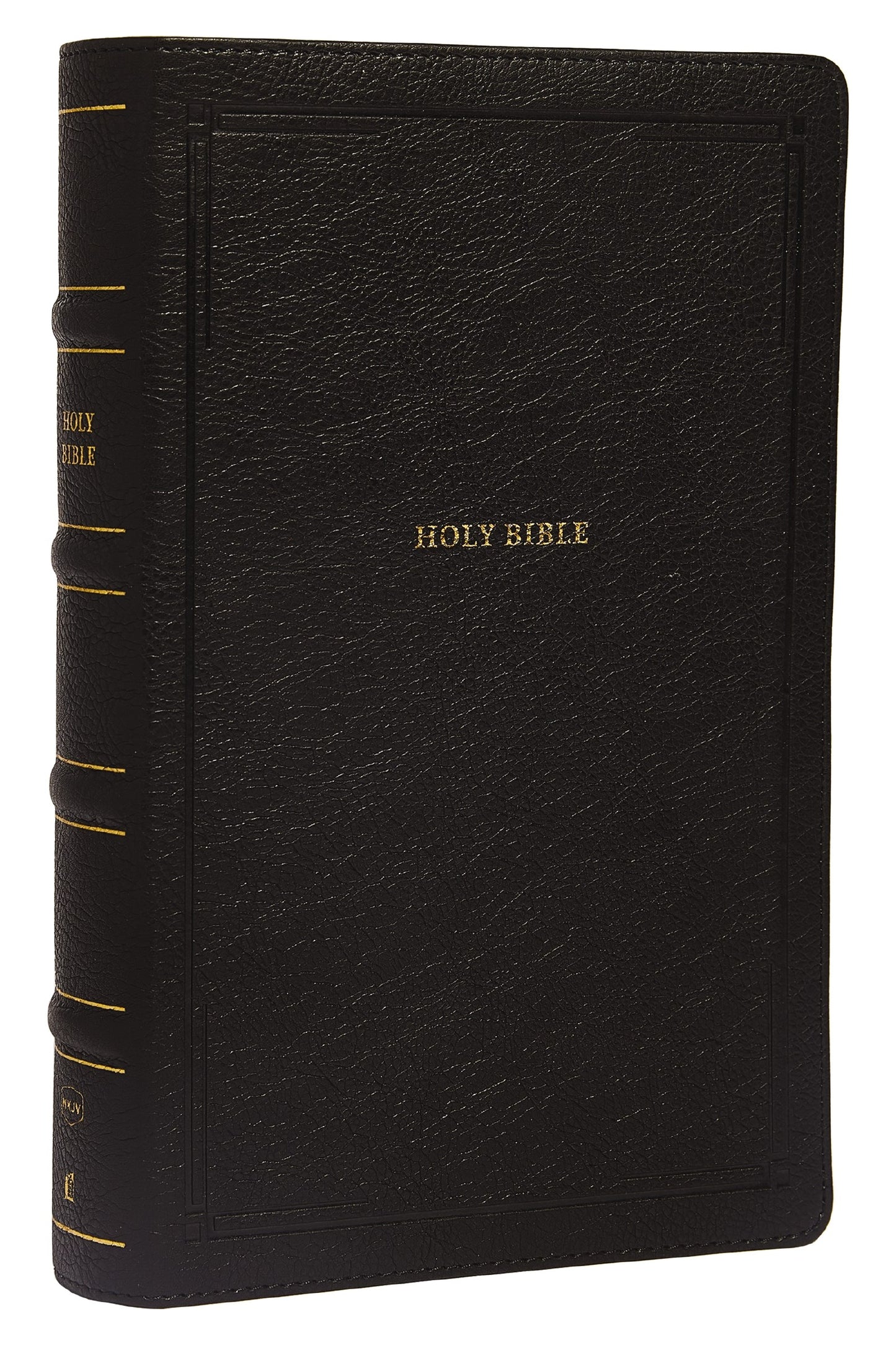 NKJV Personal Size Large Print Reference Bible (Comfort Print)-Black Leathersoft Indexed