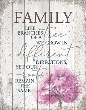 Wall Plaque-Timberland Art-Family: Like Branches On A Tree (11.75" x 15")