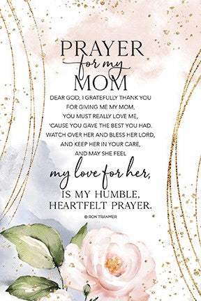 Plaque-Heaven Sent-Prayer For My Mom (6 x 9)