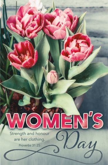 Bulletin-Strength And Honor (Women's Day) (Proverbs 31:25 NIV) (Pack Of 100)