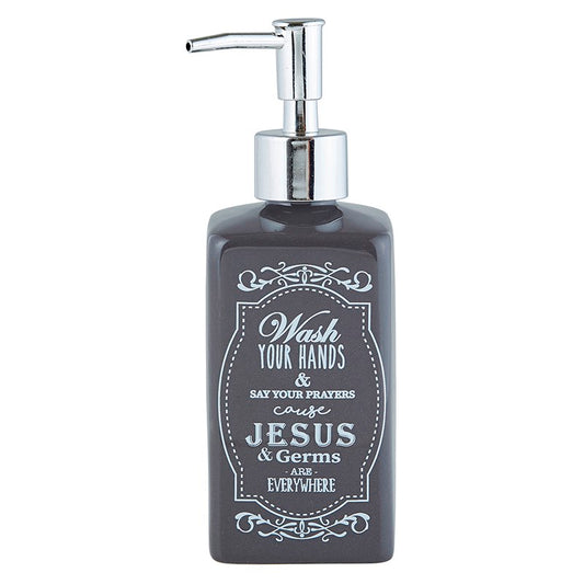 Soap Dispenser-Jesus And Germs (10 Oz)