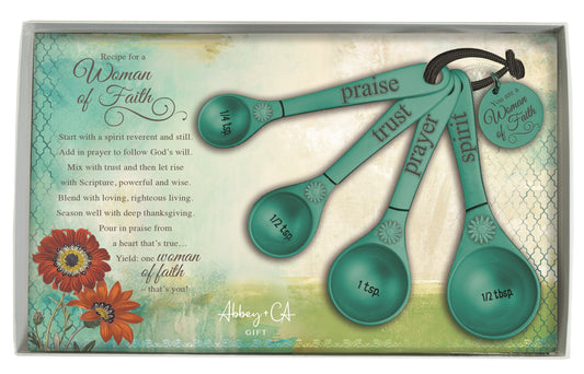 Measuring Spoons-Woman Of Faith (Set Of 4)