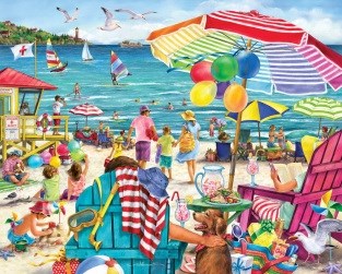 Jigsaw Puzzle-Day At The Beach (1000 Pieces)