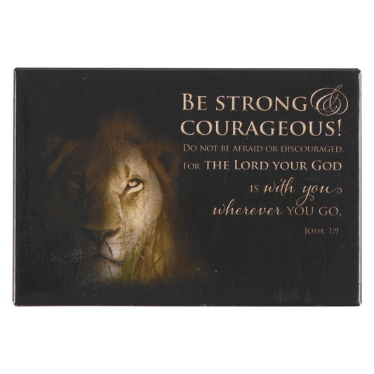 Magnet-Be Strong & Courageous/Lion (2.1" x 3.1")