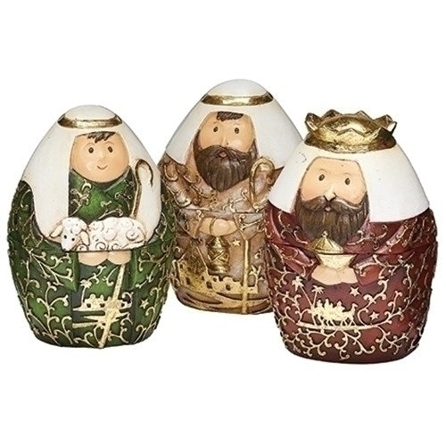 Nativity Set-9 Piece Nesting-Gold Leaf Finish (6")