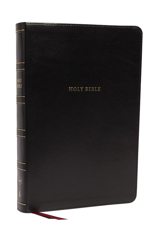 NKJV Super Giant Print Reference Bible (Comfort Print)-Black Leathersoft