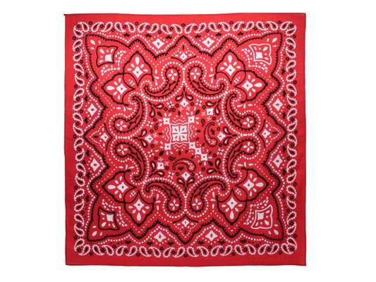 Bandana-Cross-Red Cotton (22" x 22")