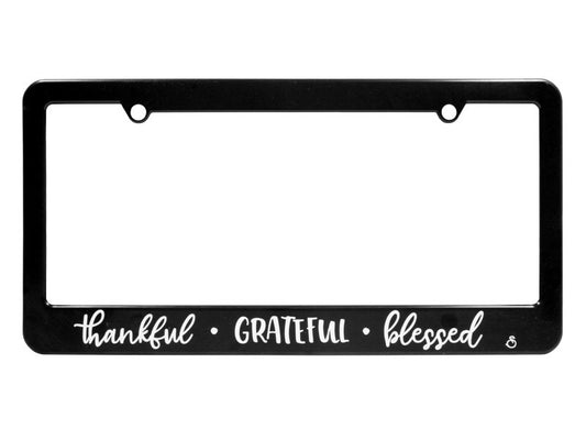 Auto Tag Frame-Thankful Grateful Blessed