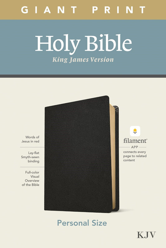 KJV Personal Size Giant Print Bible/Filament Enabled-Black Genuine Leather