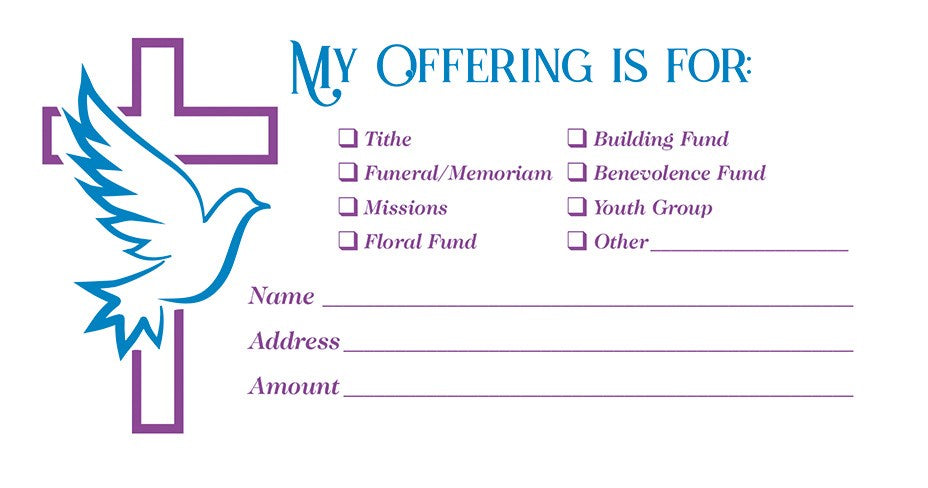 Offering Envelope-Dove & Cross (Value) (Pack Of 100)