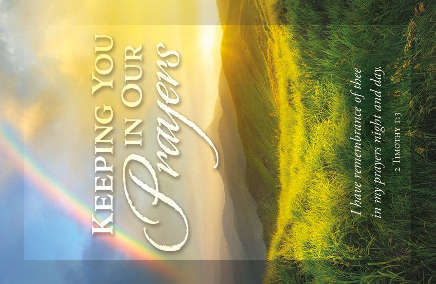 Postcard-Keeping You In Our Prayers (2 Timothy 1:3) (Pack Of 25)