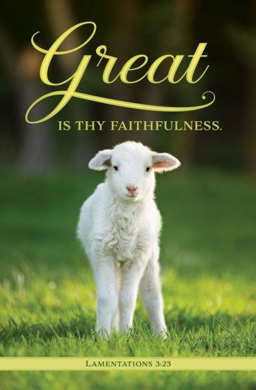 Bulletin-Great Is Thy Faithfulness (Lamentations 3:23  KJV) (Pack Of 100)