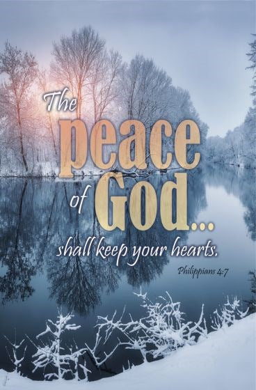 Bulletin-The Peace Of God Shall Keep Your Hearts (Philippians 4:7  KJV) (Pack Of 100)