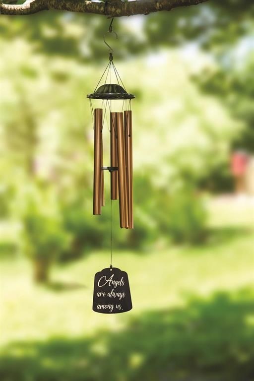 Wind Chime-Angels Are Always Among Us-Bronze Cap (30")