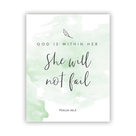 Magnet-She Will Not Fail (2.625" x 3.375") (Pack Of 6)