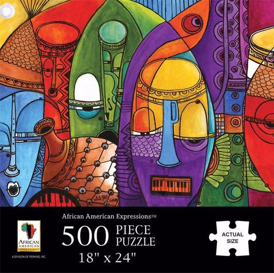 Jigsaw Puzzle-Jazz Masks (500 Pieces)