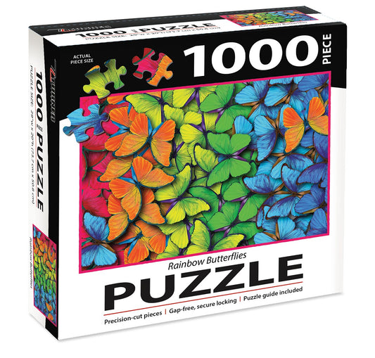 Jigsaw Puzzle-Rainbow Butterflies (1000 Pieces)