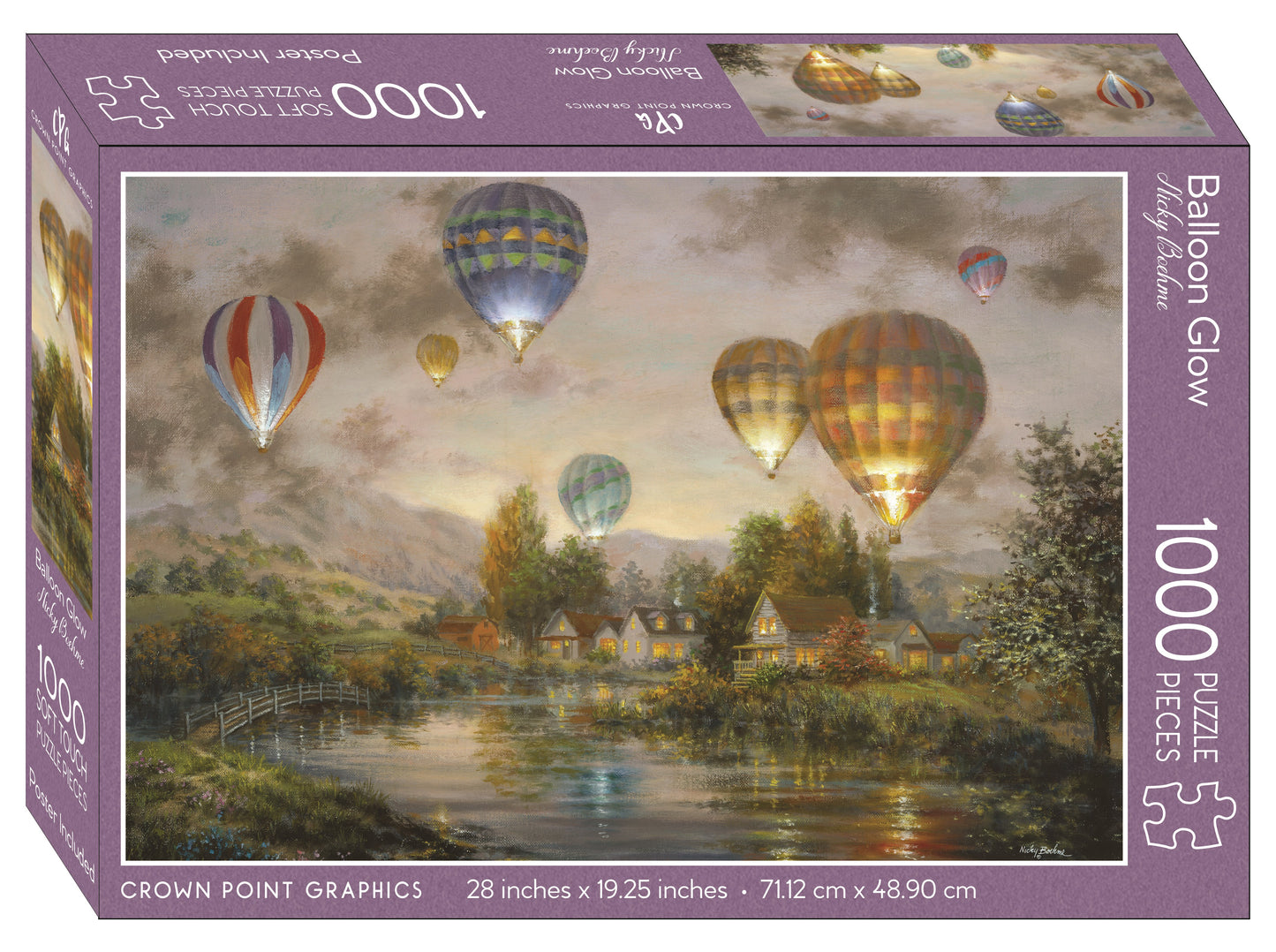 Jigsaw Puzzle-Balloon Glow w/Poster (1000 Piece Soft Touch)