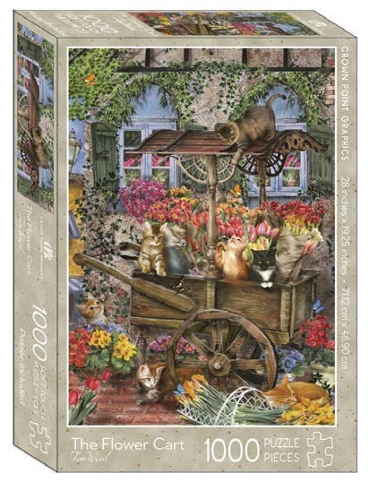 Jigsaw Puzzle-The Flower Cart w/Poster (1000 Piece Soft Touch)