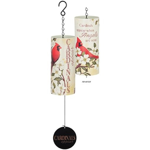 Wind Chime-Cylinder Sonnet-Cardinals Appear (18")