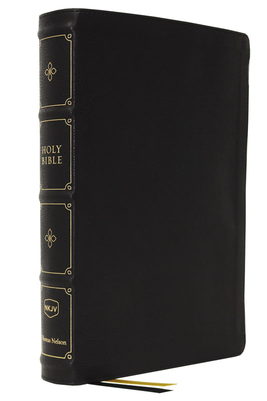 NKJV Verse-By-Verse Reference Bible/Large Print (Comfort Print)-Black Leathersoft