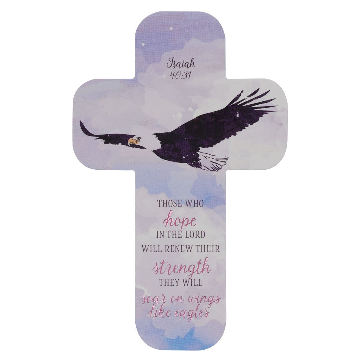 Bookmark-Eagles Wings Isaiah 40:31-Die Cut Cross (Pack Of 12)