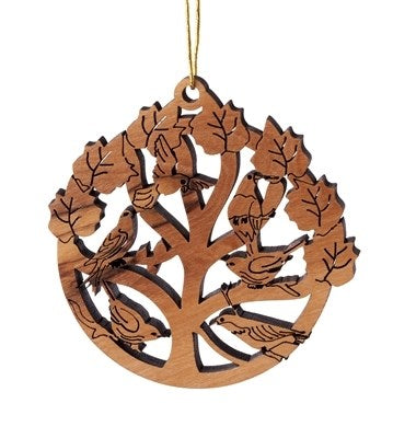 Ornament-Olive Wood-Birds/Wildlife (3")