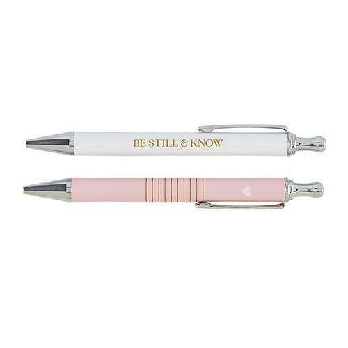 Pen Set-Be Still & Know (Set Of 2)