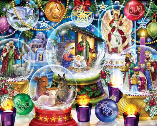 Medium Advent Calendar-Nativity Snow Globes (8.25 x 11.75)