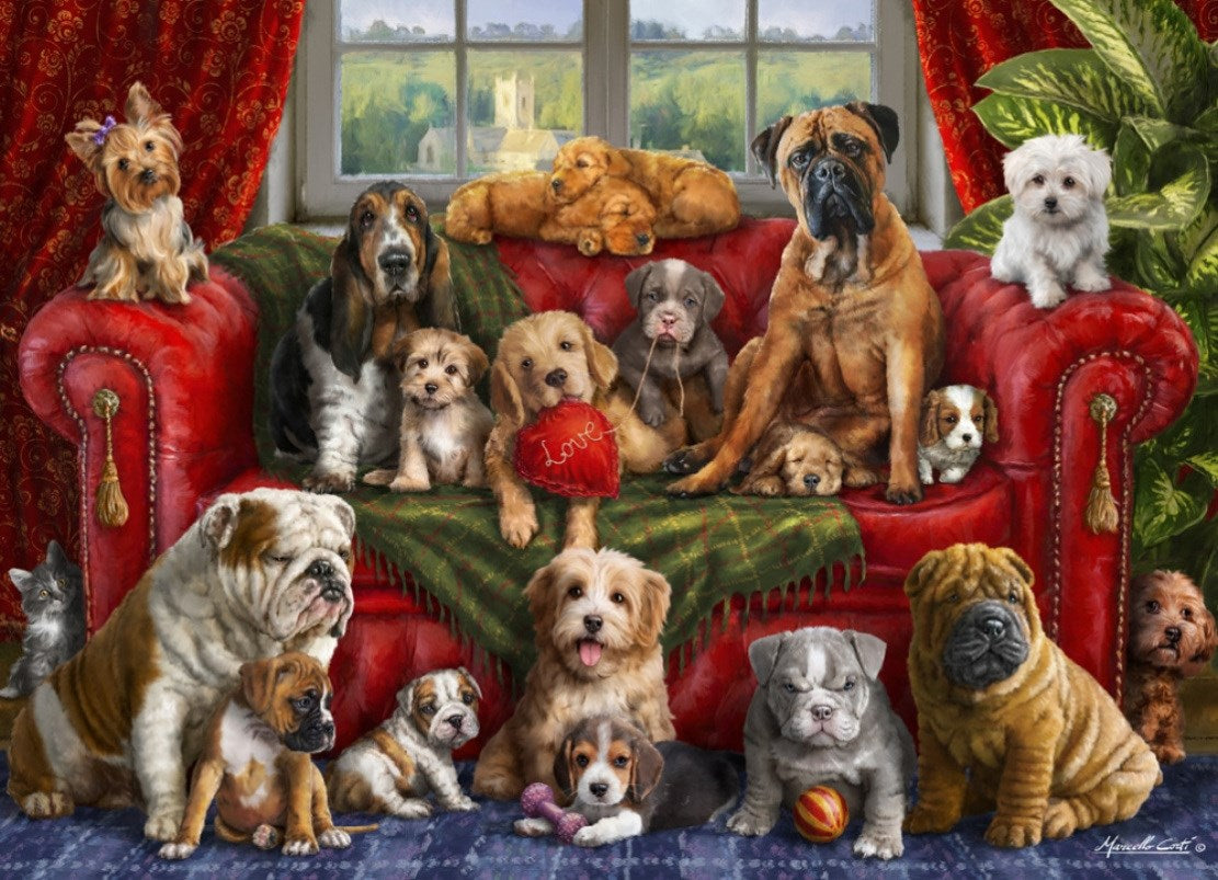 Jigsaw Puzzle-Love My Dogs (1000 Pieces)