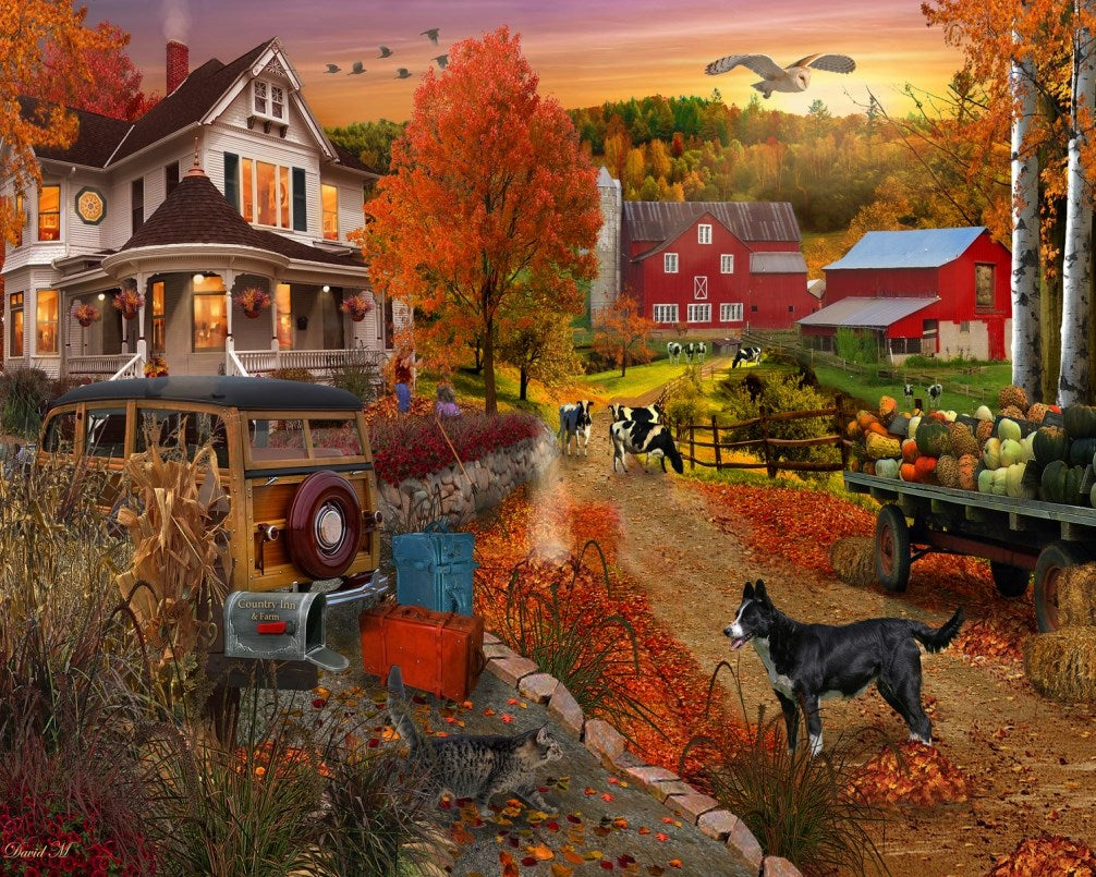 Jigsaw Puzzle-Country Inn & Farm (1000 Pieces)