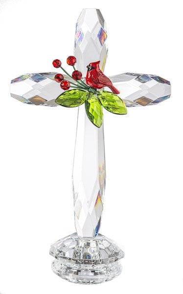 Standing Cross-Clear w/Cardinal (7.5")