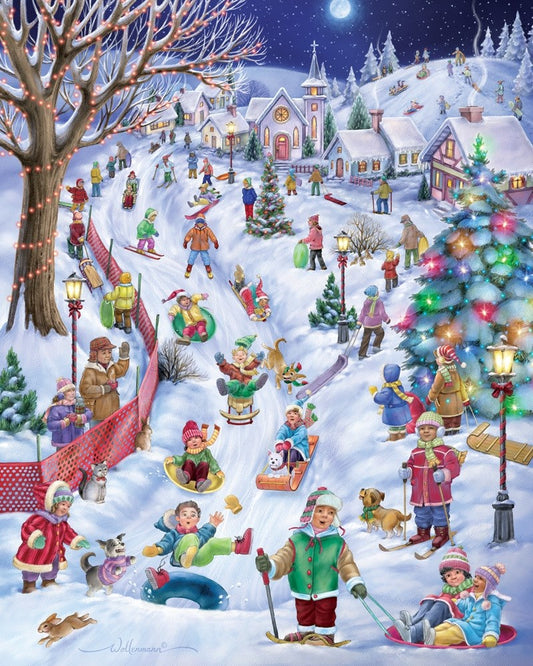 Jigsaw Puzzle-Sledding Hill (1000 Pieces)