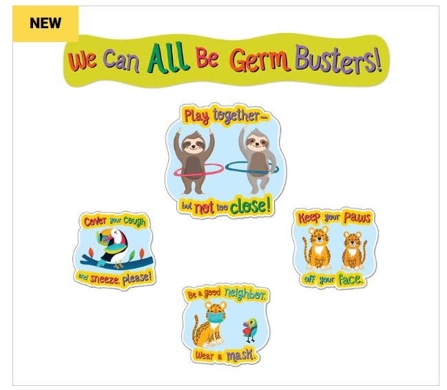 Bulletin Board Set-One World-Germ Busters (9 pcs)