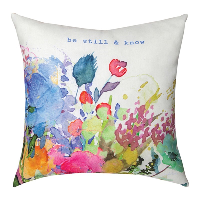 Pillow-Extravagant Love/Be Still & Know (18" x 18")