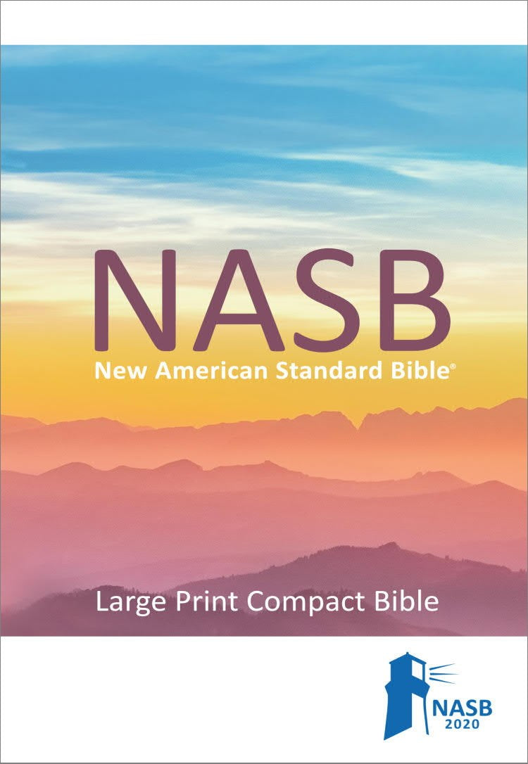 NASB 2020 Large Print Compact Bible-Black Genuine Leather