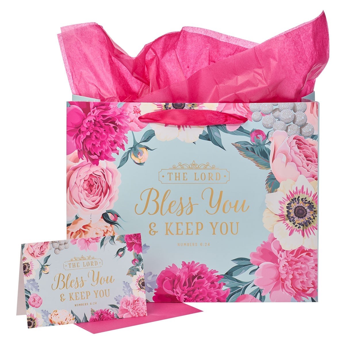 Gift Bag Large The Lord Bless You & Keep You w/Card & Tissue