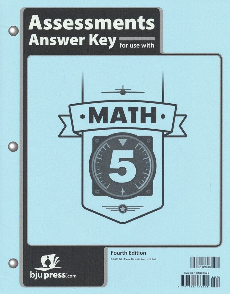 Math 5 Assessments Answer Key (4th Edition)